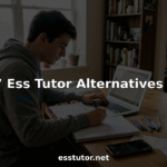 Student working with online tutoring resources at home