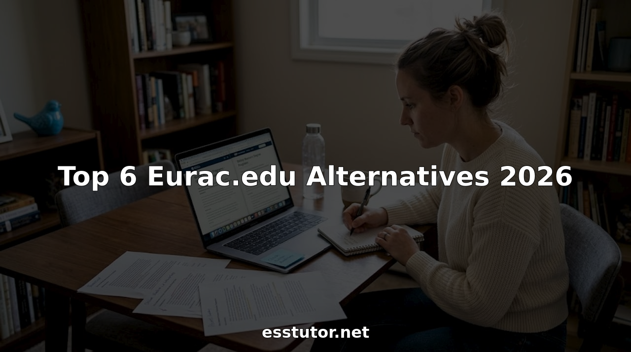 Woman comparing university platforms at desk