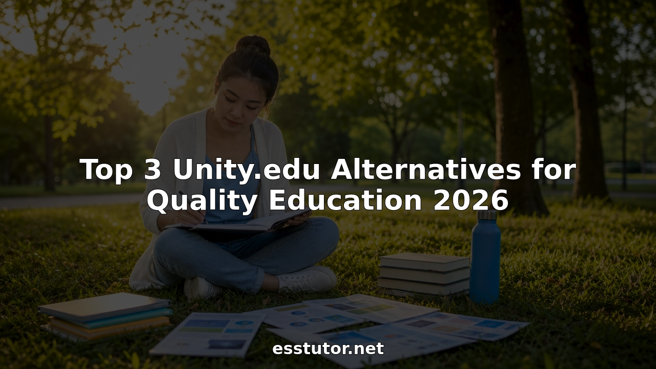 Student comparing online education providers at desk