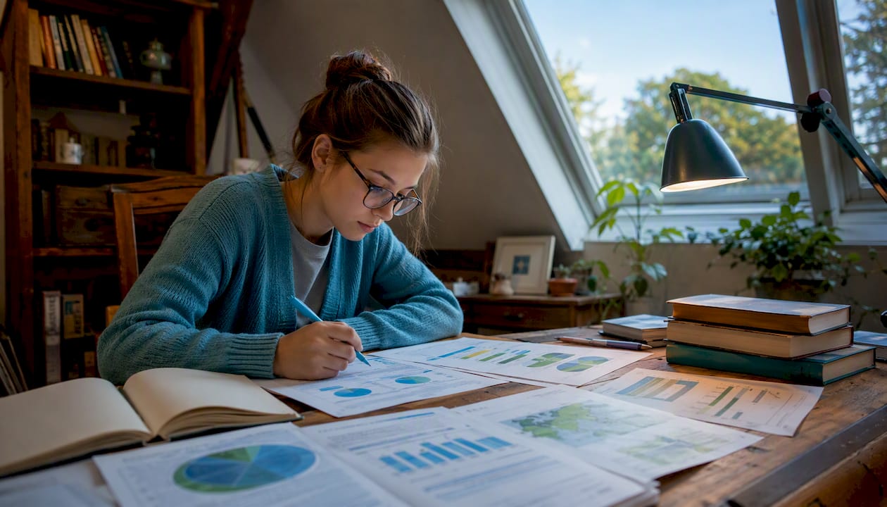 Student reviewing IB ESS tutoring alternatives at home