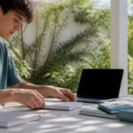 IB student organizing ESS study materials