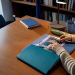 Student organizing geography case-study materials