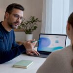 Tutor giving focused online IB feedback