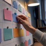 Student arranging an IB deadline calendar