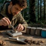 Leaf litter samples prepared for measurement