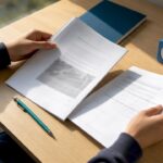 Student preparing geography exam materials