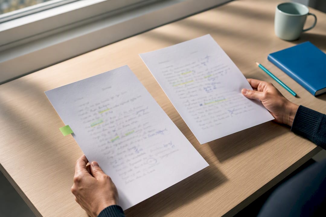 Examiner comparing marked ESS responses