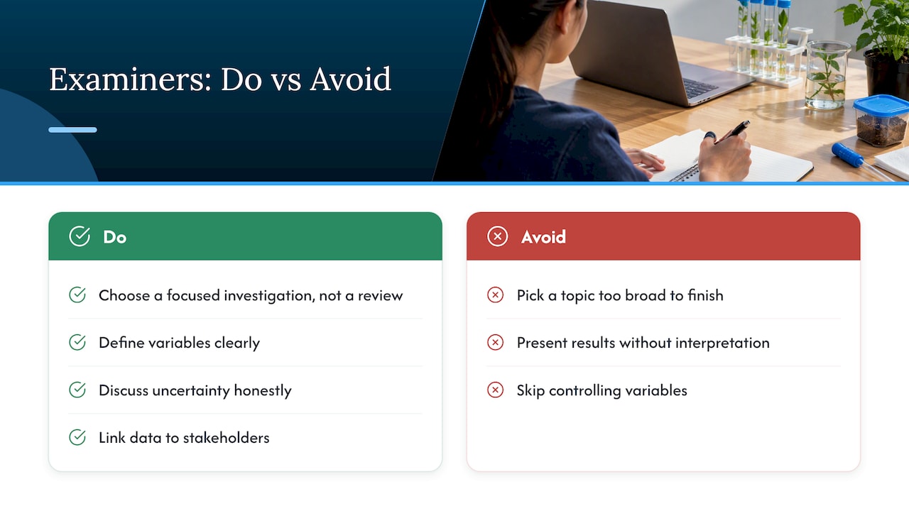 6. What examiners look for and mistakes to avoid — overview diagram